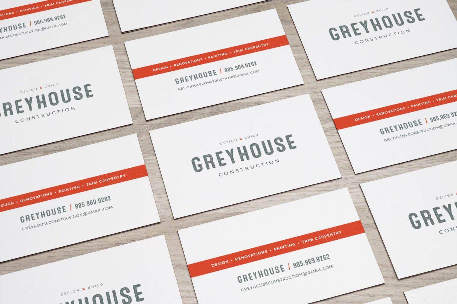 Greyhouse Logo & Branding on a business card design